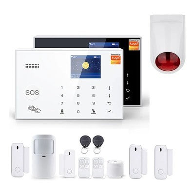 Kit Alarma Smart Wi-Fi Tureon Pst-H1 (4 En 1) App Tuya, Sirena 120Db + Det. Movimiento + Sensor Magnético + Control Garantia 12 Meses