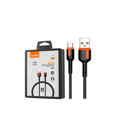 Cable Ldnio Ls532 2M 12W 2.4A Usb-Iph - Cordón Black
