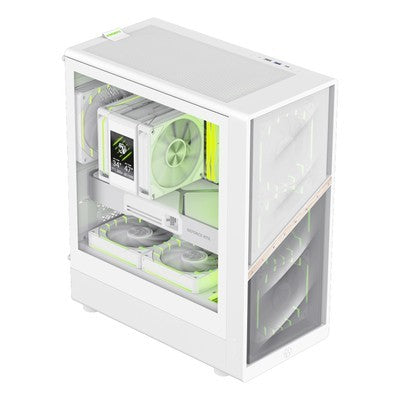 CASE GAMEMAX AERIS 330 MW WH M-ATX TYPE-C/3.0/2.0 FAN ARGB (FRONT. 3*12CM, POST. 1*12CM) LAT. VIDRIO TEMP. Y FRONTAL MALLA GARANTIA 12 MESES