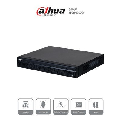 NVR DAHUA GRABADOR DE VÍDEO EN RED LITE DE 16 CANALES, 1U Y 2 DISCOS DUROS