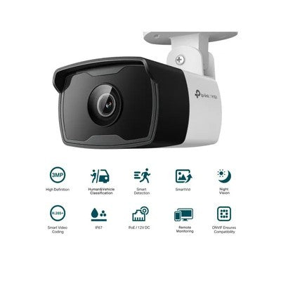 CAMARA DE VIDEO VIGILANCIA TPLINK VIGI C330I 2.8 MM 3 MEGAPIXELES H.265PLUS POE – 4897098689189 – VIGIC330