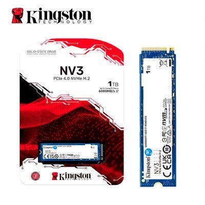 Disco Solido 1Tb Kingston Snv3S-1000G Nv3 M.2 2280 Pcie 4.0 Nvme 6000Mb