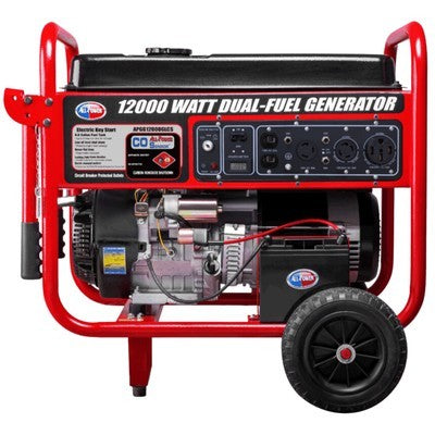 GENERADOR ALL POWER 12KW (12.000WTS) RATED 9.000 CON ENCENDIDO ELECTRICO DUAL FUEL GENERATOR (GASOLINA, GAS DOMÉSTICO Y PROPANO) - APGG12000GLCS