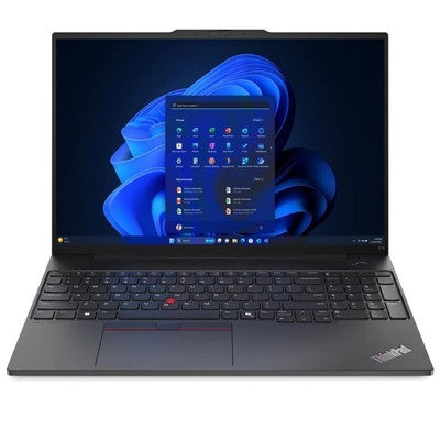 LAPTOP LENOVO THINKPAD E16 G2 INTEL ULTRA 7 155U (IA INTEGRADA) RAM 16GB DDR5 (1X16GB 1 SLOT LIBRE) SSD 512GB M.2 (2 SLOTS 1X 512GB 2242 Y 2280 LIBRE) 16" WUXGA IPS *TOUCH* TECL. ILUMINADO TOUCH ID WIFI 6 INGLES WINDOWS 11 PRO CERTIFICADO US MIL-STD 810H