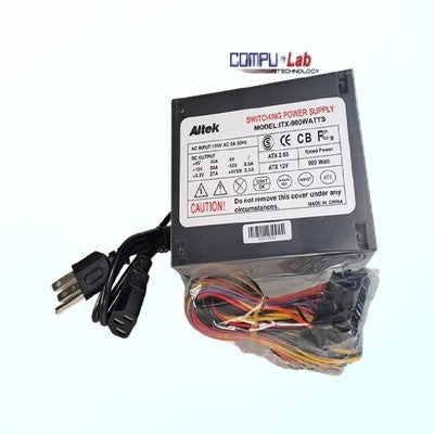 Fuente De Poder Altek Atx 900W (20-24 Pines) (Idex2) (Satax3) Black 8.5 (15 Alto X 14 Ancho X 14 Profundidad)