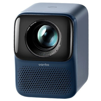 PROYECTOR WANBO BY XIAOMI T2 MAX LCD 450 ANSI 1920*1080 AUTO FOCUS RAM 1GB ROM 16GB ANDROID 9.0 HDMIX1 USBX1 EARPHONE JACKX1 DCX1 DUAL BAND WIFI 6 NEW AZUL TAMAÑO 113X146.6X156.5MM