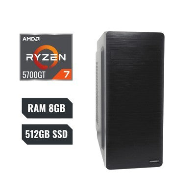 Cpu Desktop Computador De Escritorio Xtratech Xt38C500A Ryzen 7 5700Gt Ram 8Gb Ssd 512Gb Windows 11 Home (Incluye Teclad