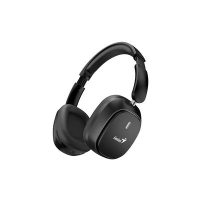 Headphone Genius Wireless Hs-820Bt Color Negro Plegable Bluetooth 5.4 Con Mic Tipo-C Recargable