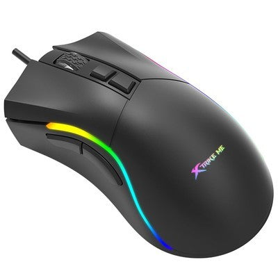 MOUSE XTRIKE ME GM-226 BK 7 BOT. 7200DPI DRIVER PROGRAMABLE, RGB 13 EFECTOS USB 2,0 GARANTIA 12 MESES