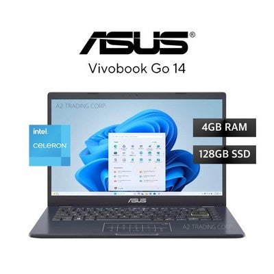 Laptop Asus Vivobook Go 14 E410Ka-Cl4128 Intel Celeron® N4500 Ram 4Gb Ssd 128Gb Emmc 14" (1920X1080) Windows 11 Home Sta