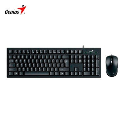 KIT GENIUS TECL. Y MOUSE KM-100SE BK AI COPILOT / 1200 DPI 3 BOT. USB GARANTIA 12 MESES