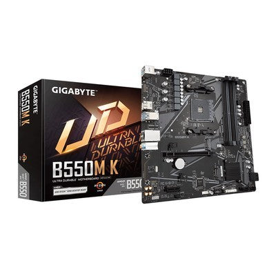 Mainboard Gigabyte B550M-K Amd Am4 Ryzen 5000 4Ddr4-3200 M.2Dp Hdmi Pcie4.0 Microatx - B550M K