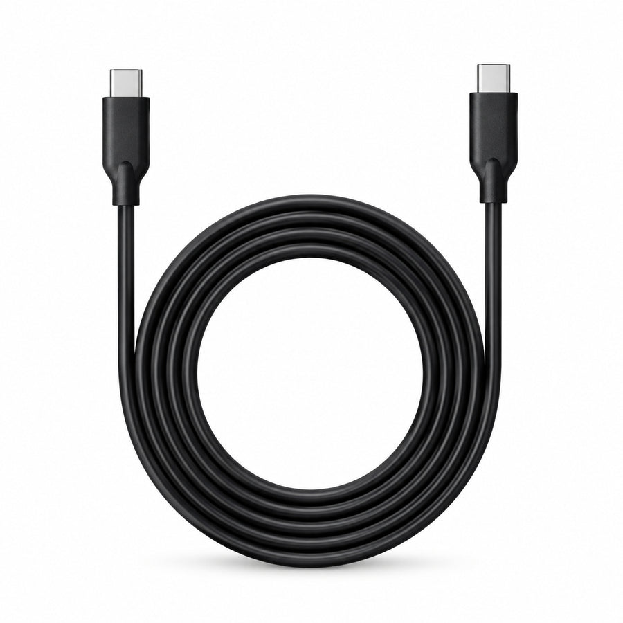 CABLE CARGA RAPIDA GENIUS USB-C A USB-C 1.5M QC3.0 3A 5GB/S TRENZADO NEGRO ACC-C2CC-3A