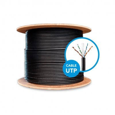 Cable Utp Tureon Cat5E Ext 305M Cca 60/40 25 Awg T-5E25-Eb Negro