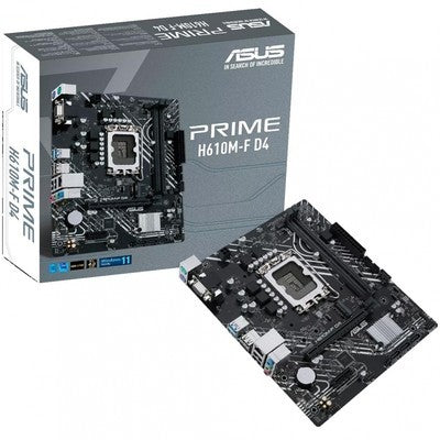 Mainboard Asus Prime H610M-F-D4 R2.0 Ddr4 Lga1700 12Va-13Ava Pcie 4.0 Act Bios 14Ava M.2 1 X Hdmi 2 Usb 2.0 2 Usb 3.0 1 