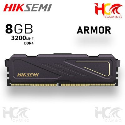 MEMORIA RAM 8GB DDR4 3200MHZ HIKSEMI ARMOR UDIMM DISIPADOR BLACK HSC408U32D2 8G GARANTIA PERPETUA