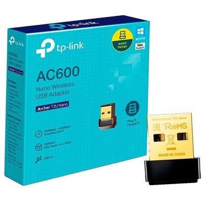 Adaptador Wifi Tp-Link Archer T2U Nano Ac600 Dual Band 2.4Ghz: 200Mbps Y 5Ghz: 433Mbps