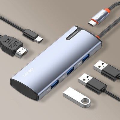 Hub Ldnio Ds-15H 100W Tc To Pd*1+Hdmi-4K*1+Usb3.0*3