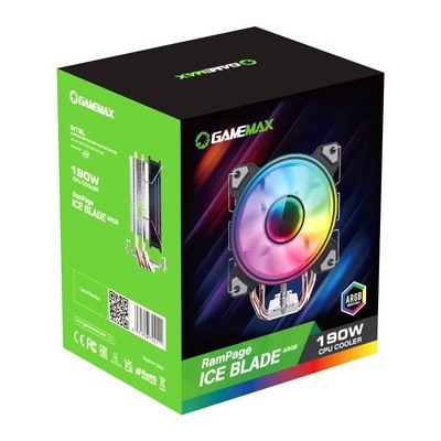 Cooler Cpu Gamemax Ice-Blade Argb Doble Anillo Infinito 120Mm Intel Lga 1700/115X/1200, Amd Am5/Am4 5V 3Pin 4Pin Pwm Gar