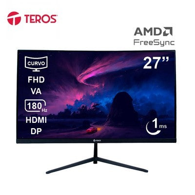 MONITOR TEROS TE-2787G 27” GAMING CURVO FHD 1920X1080 180 HZ - 1MS AUDIO OUT 1HDMI 1DP - 782752509108 - TE-2787G