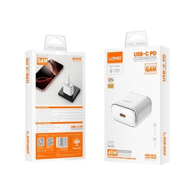 Cargador Ldnio Q1415 Gan 45W 1P Tc-Tc