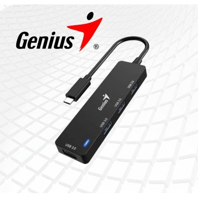 Hub Genius Uh-400 Usb-C A Usb-A 3.0 * 4 5Gbps Garantia 12 Meses