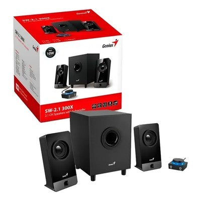Parlante Genius Sw-G2.1 300X / Potencia 10W Rms / Subwoofer 3.5W / Satelites 3.25W X 2