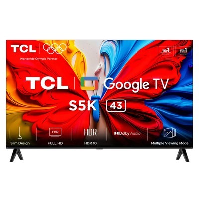 TELEVISOR TV TCL 43" 43S5K QLED FHD HDR 10 ANDROID TV DOLBY AUDIO HDMI*2 WIFI BLUETOOTH 5.0