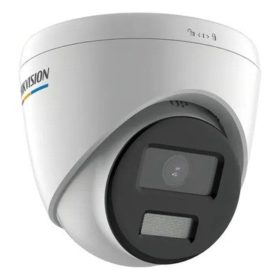 CAMARA DE SEGURIDAD DOMO HIKVISION COLORVU 2MP EXT. IP67 MICROFONO METALICA COLOR 24/7 LED 20MTS DS-2CE70DF0T-LMFS GARANTIA 12 MESES