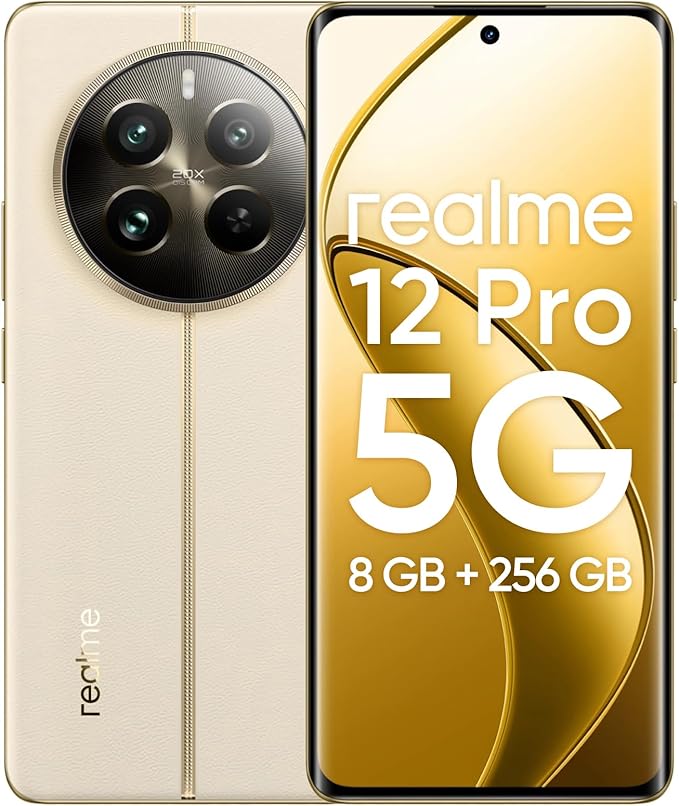 Teléfono realme  Móvil 12 Pro 5G 8 + 256GB, Cámara para retratos con teleobjetivo,